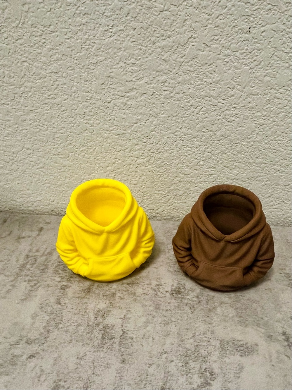 Hoodie Pen Holder Set — Yellow & Brown set 2